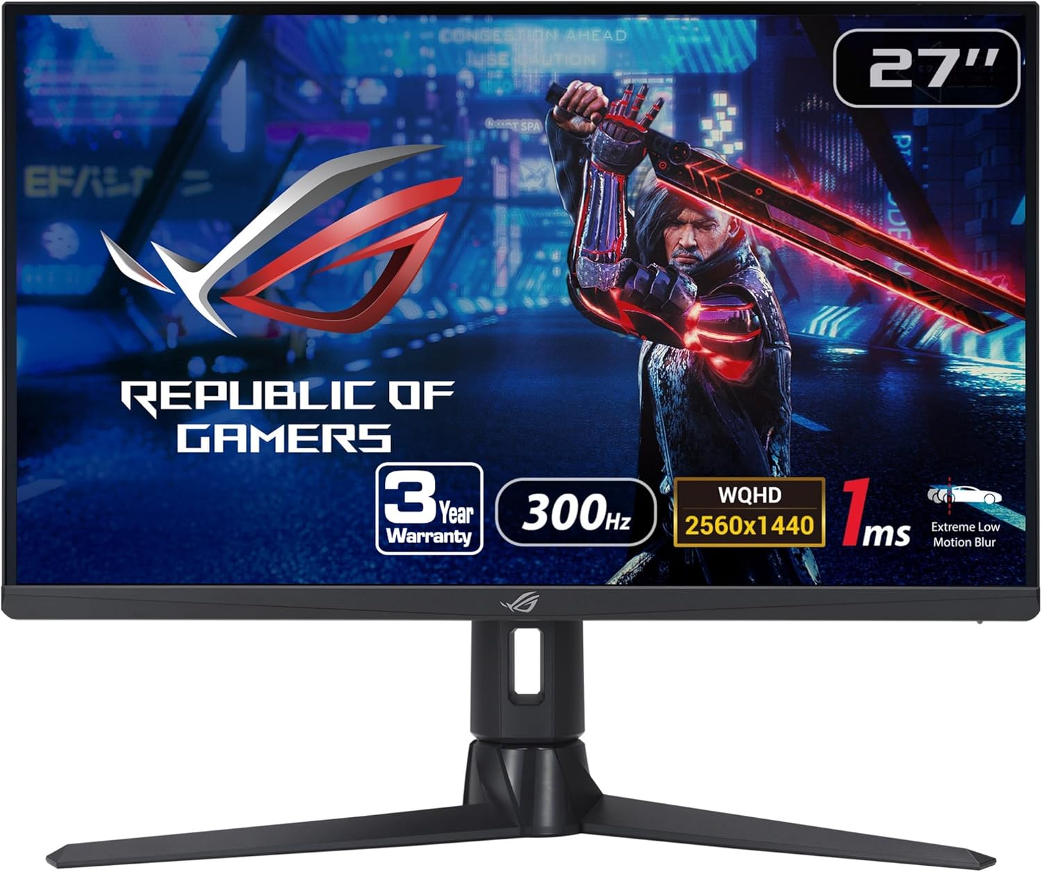 ASUS ROG Strix 27 QHD 300Hz Gaming Monitor - Fast IPS, G-SYNC, FreeSync, HDR 600