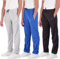 Boys' Mesh Open Bottom Active Sweatpants 3 Pack - Lightweight Comfort