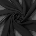 Black Polyester Chiffon Fabric 60 in Wide (5 Yards) - Sheer Draping