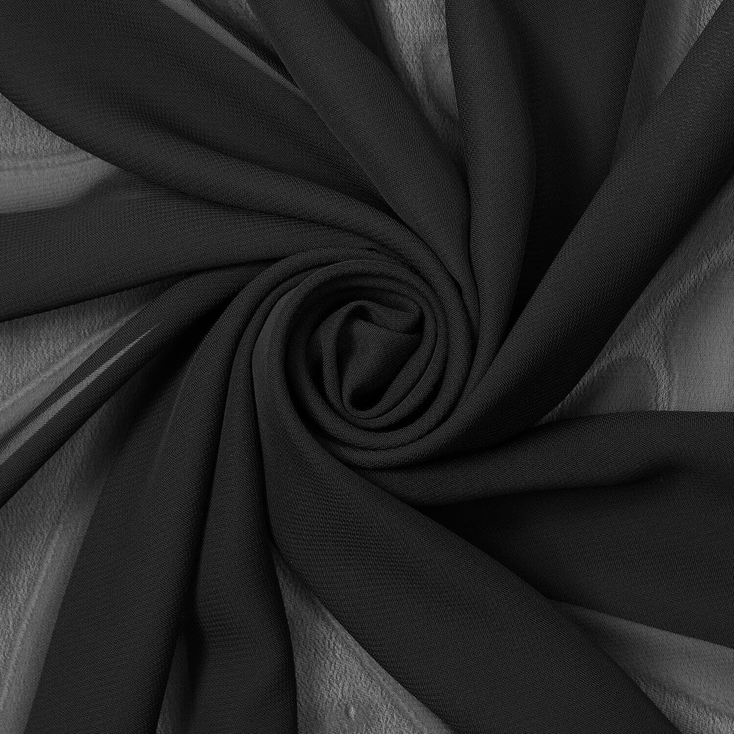 Polyester Chiffon Sheer Lightweight Fabric for Apparel & Decor