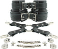 Maya Handcuffs and Ankle Cuffs with Connector - Durable Leather Set