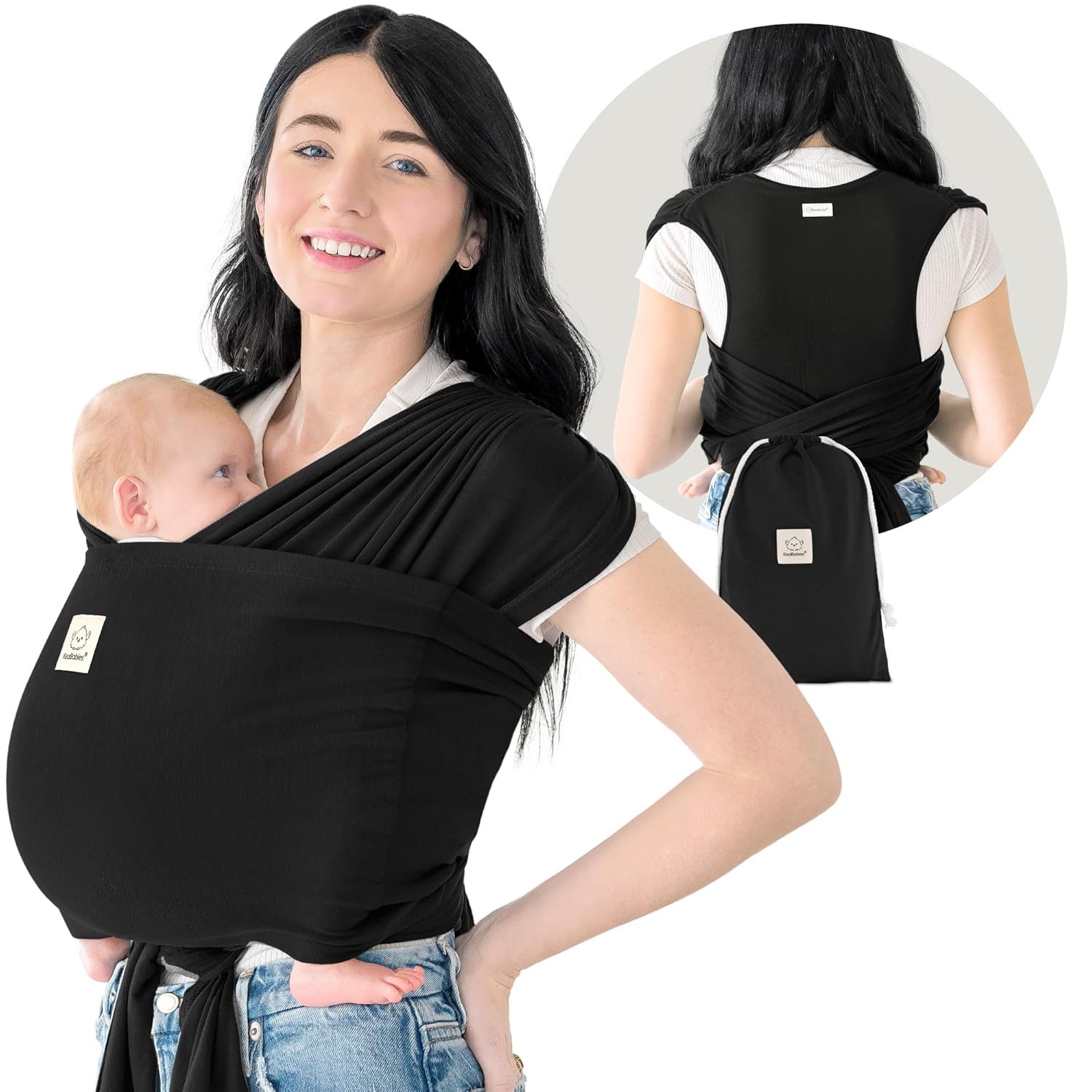 KeaBabies D-Lite Baby Wrap - Easy, Adjustable Sling