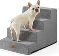 Dog Stairs for Small Dogs 4 Tier Wider Pet Stairs - Stable, Soft Steps