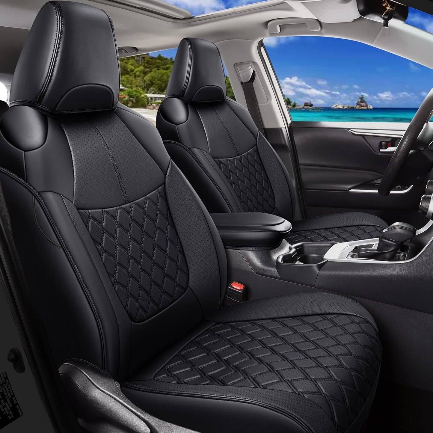 Custom Fit RAV4 Car Seat Covers Full Set for 2019-2024 Models