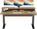 Electric Standing Desk with 4 Drawers 63in x 30in - Extra-Deep Work