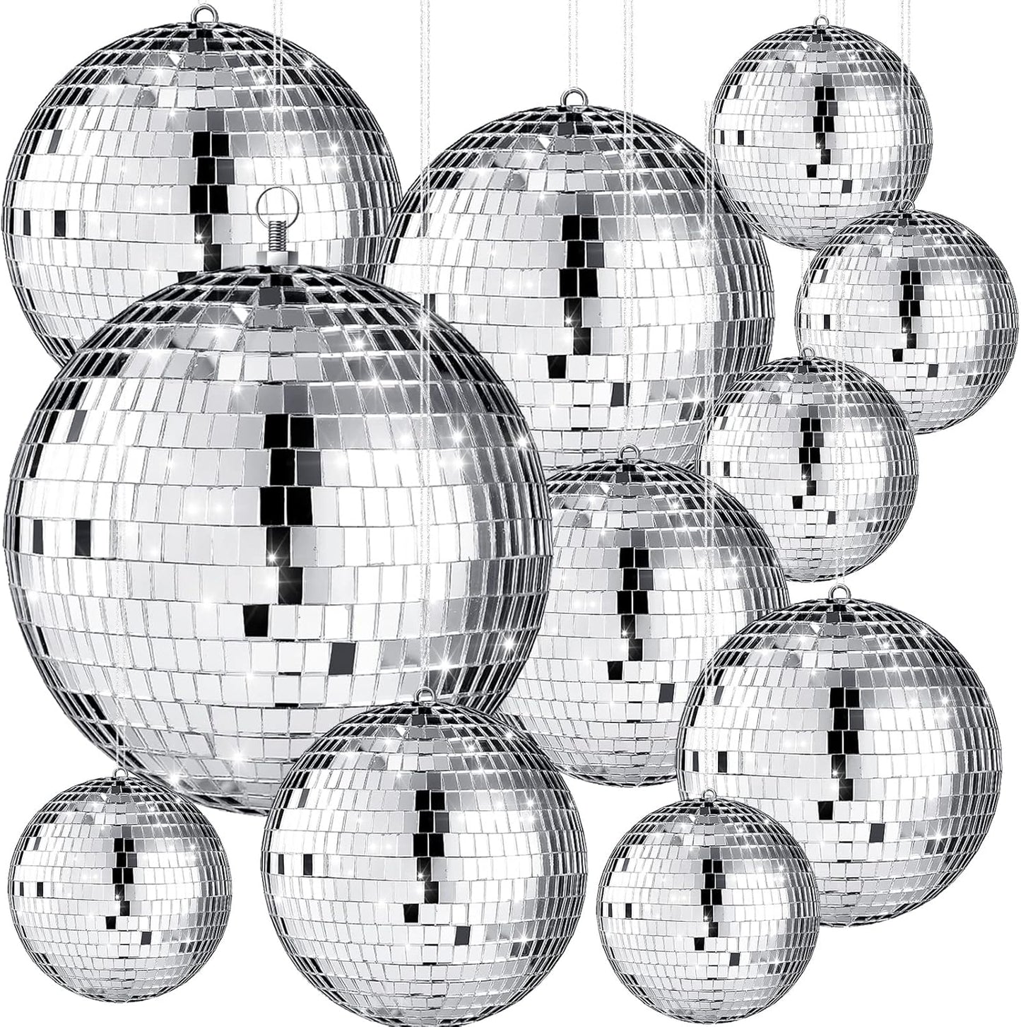 Libima 12 Pack Large Disco Ball Set for Party Decorations