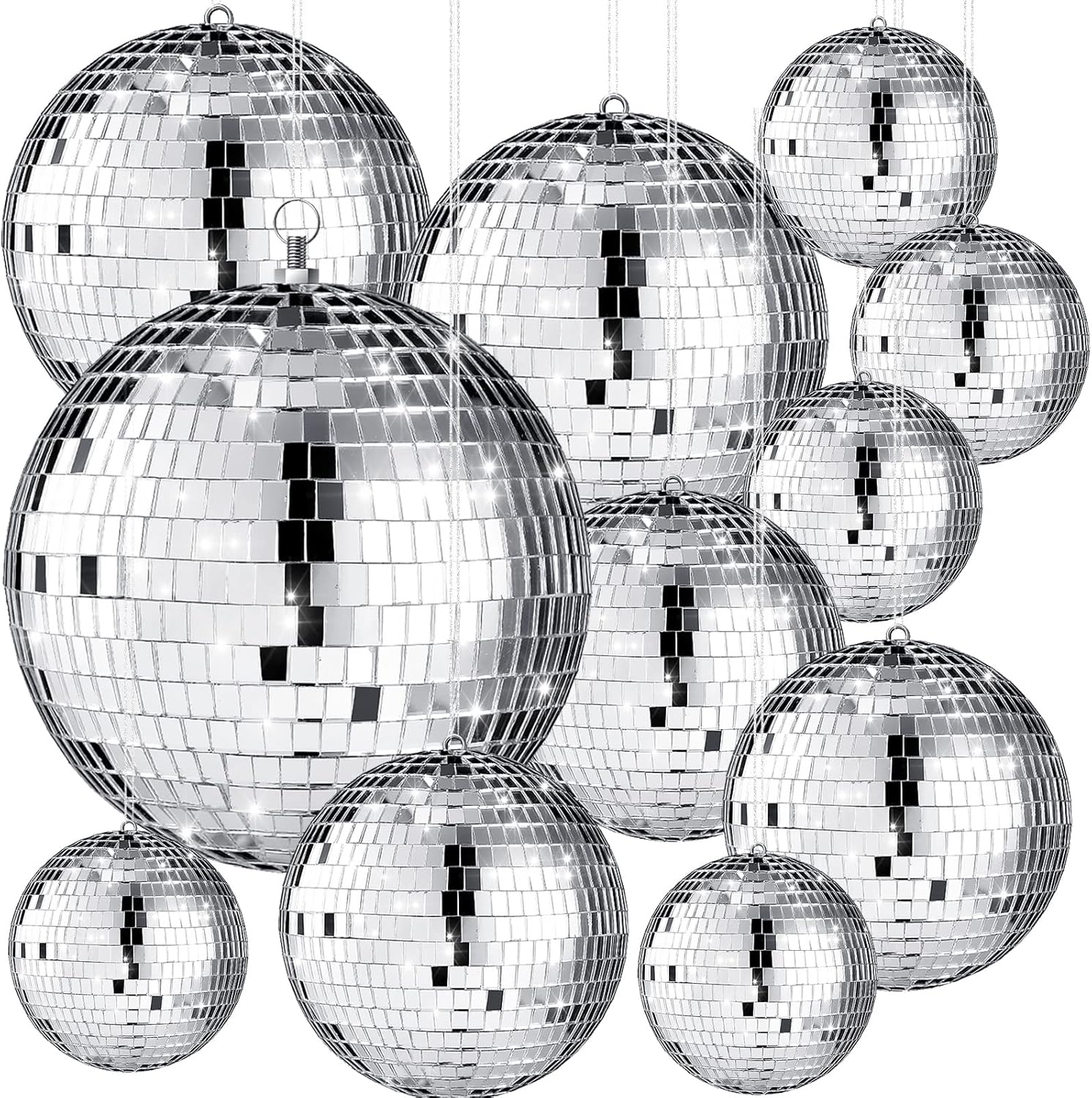 Libima 12 Pack Large Disco Ball Set for Party Decorations