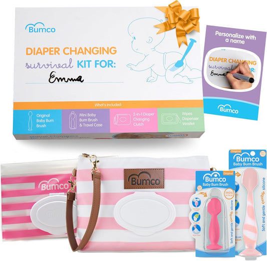 Personalized Baby Gift Set with Bum Brushes & Accessories