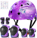 Adjustable Gradient Color Kids Bike Helmet with 7-in-1 Pads - Fits