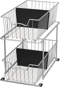 Simple Houseware 2 Tier Cabinet Wire Basket Organizer for Storage