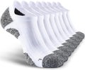 Men's No Show Compression Athletic Socks for Running - Cushioned Low