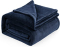 Bedsure GentleSoft Navy Blue Fleece Blanket King Size - Cozy