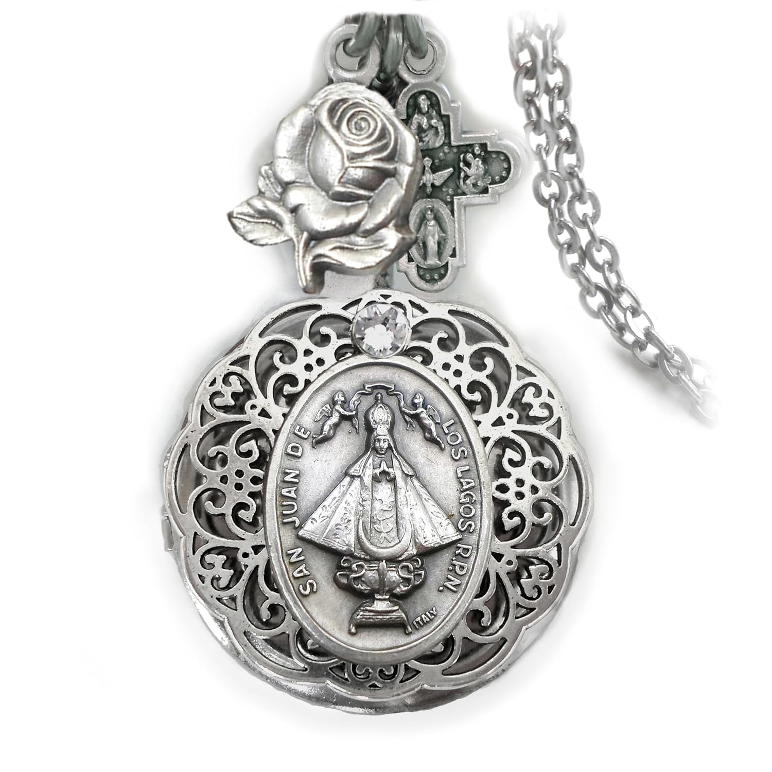 Virgen de San Juan de Los Lagos Locket Necklace for Devotion