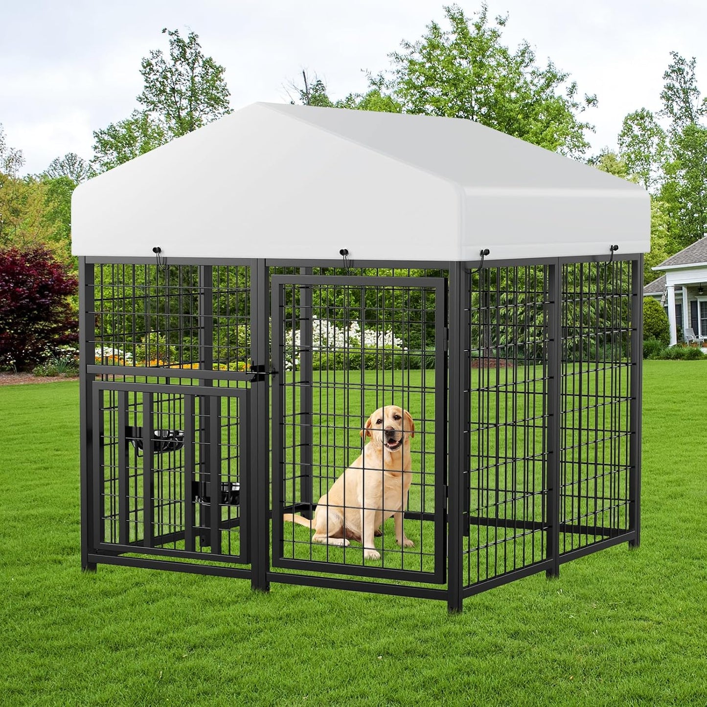 ROOMTEC Large Dog Kennel Outdoor Pet Pens for Safe Playtime