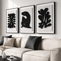 Large 3D Textured Framed Abstract Wall Art - Modern Black & White