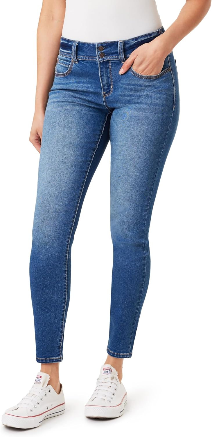 WallFlower Women's Ultra Fit Mid-Rise Insta Soft Denim Jeans