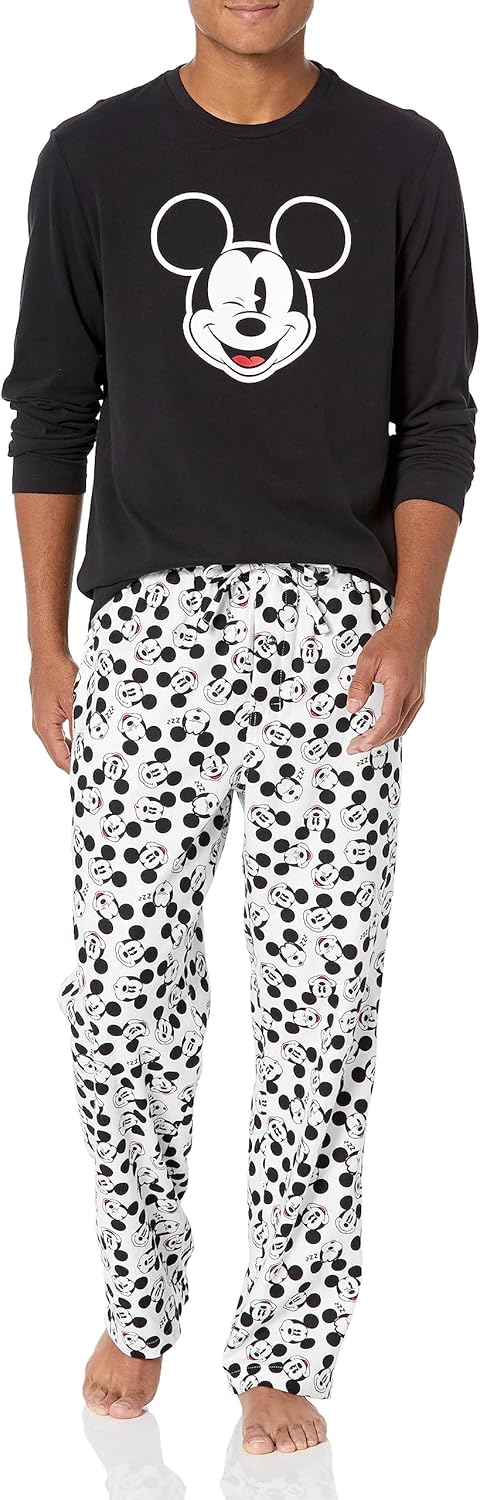 Cozy Flannel Pajama Sleep Sets for Men Featuring Disney & More