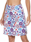 Women Knee Length Golf Skort with Pockets - Comfortable High Waist