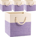 PRANDOM Large Foldable Cube Storage Bins 13x13 in - Collapsible Linen