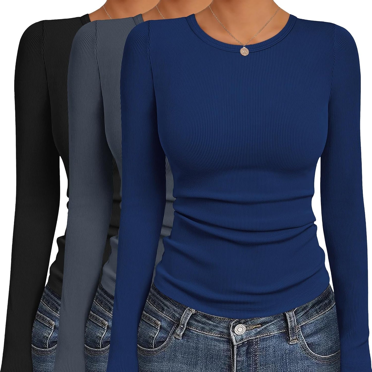 Ekouaer Women's Long Sleeve Shirts for Stylish Comfort and Fit