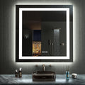 LED Bathroom Mirror 32in x 32in with RGB Backlit + Front Lighted