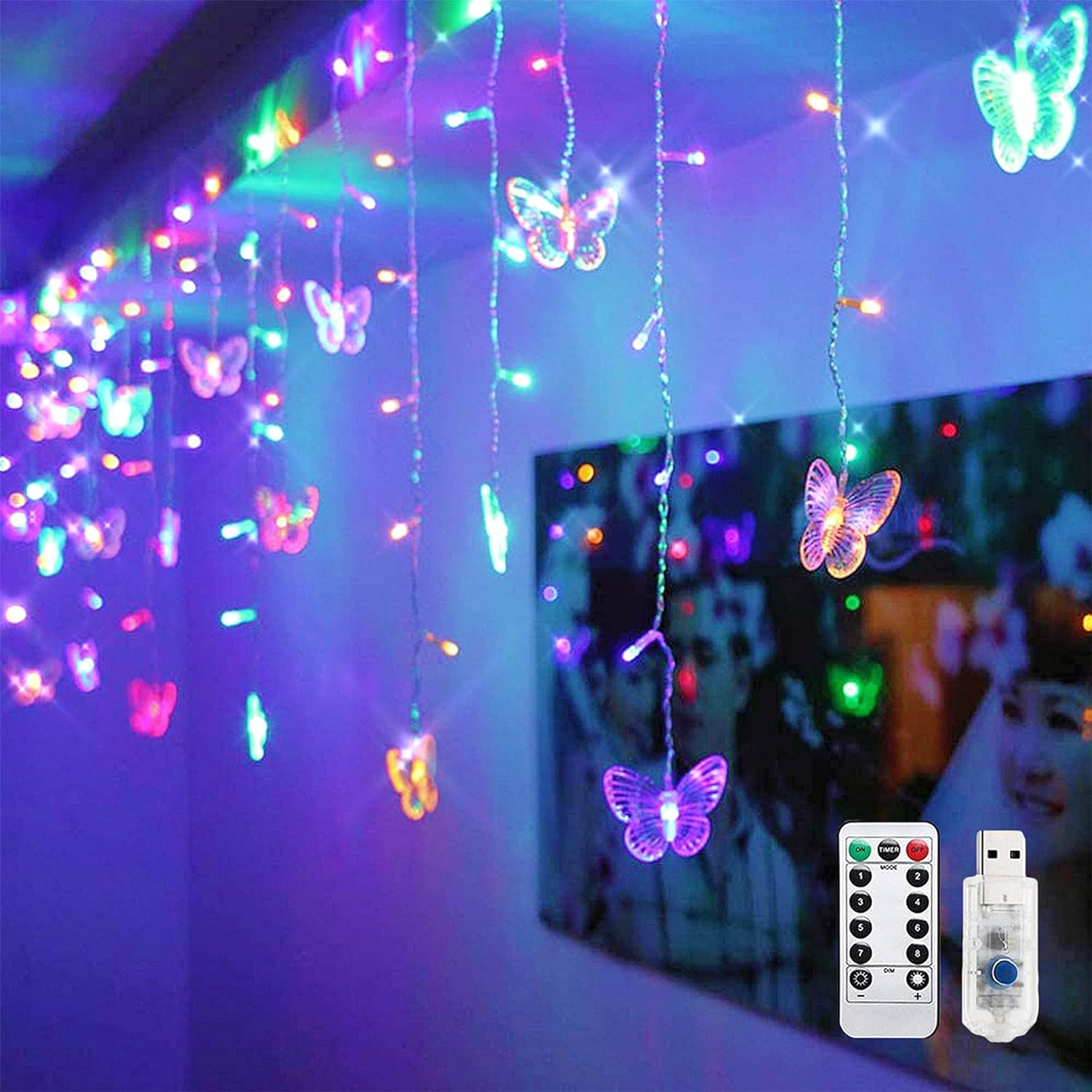 Stunning 8 Mode Butterfly Curtain Lights with Remote - Transform Any Space!