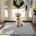 Front Door Mat 32in x 40in Light Grey - Absorbent Low Profile
