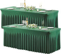 Hunter Green Stretch Spandex Table Clothes for 8 ft Rectangle Tables