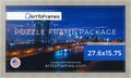 ArtToFrames 27.6x15.75 in Gray Puzzle Frame - Classic Silver Fit