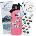 National Parks Water Bottle with Stickers - Laser Engraved Map