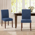 Upholstered Parsons Dining Chairs Set of 2 - Modern Fabric Side Chairs