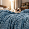 Ultra Soft Flannel Fleece Blanket Queen Size Captain's Blue