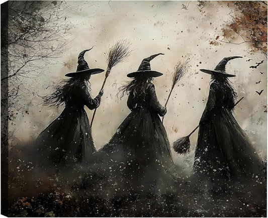 Creepy Witch Decor Vintage Halloween Wall Art for Any Room