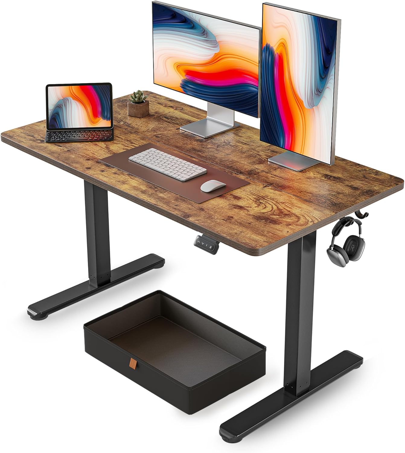 FEZIBO 48x24 Standing Desk w/Drawer & Hooks