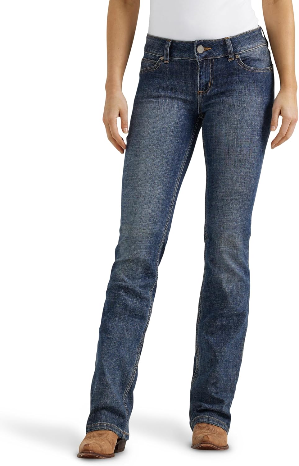 Wrangler Women's Western Mid Rise Stretch Boot Cut Jean Review