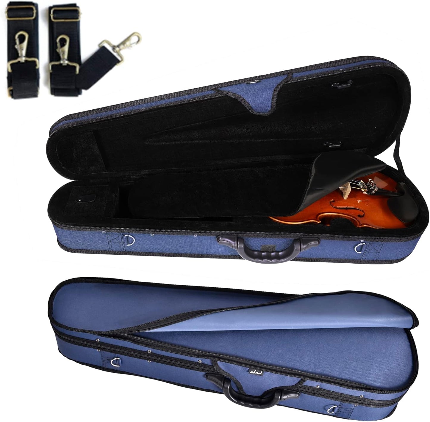 adm 4/4 Full Size Violin Hard Case with Ample Storage and Protection