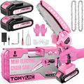 Mini Chainsaw 6-Inch Battery Powered Cordless - Fast, Lightweight