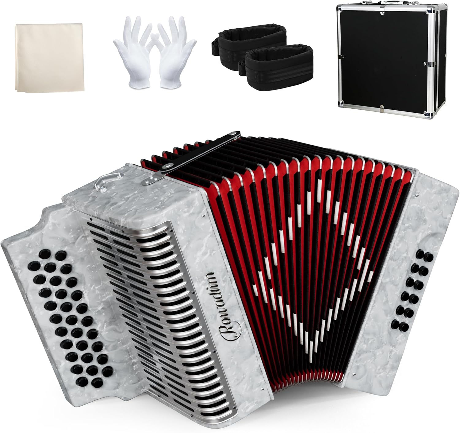 31 Key Diatonic Accordion with 12 Bass Buttons for All Levels