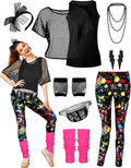 CICOCI 80s 90s Outfit For Women Retro Party Costume Set