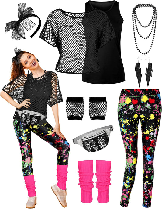 CICOCI 80s 90s Outfit For Women Retro Party Costume Set