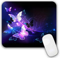 Mouse Pad Gaming Mouse Pad - Non-Slip Rubber Base, Purple Butterflies