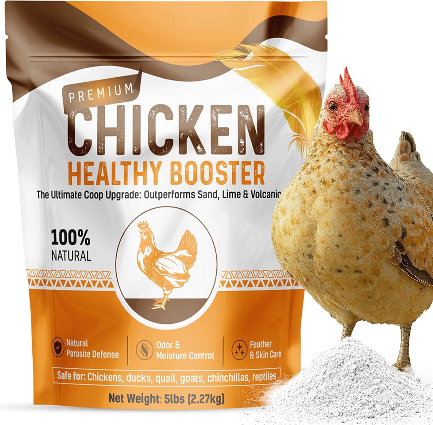 Chicken Dust Bath Sand Mix for Feather & Skin Care - 5 lbs