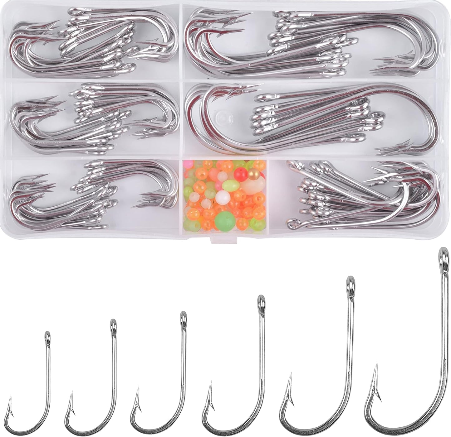 AGOOL Stainless Steel Fishing Hooks - Extra Strong for Saltwater Fishing