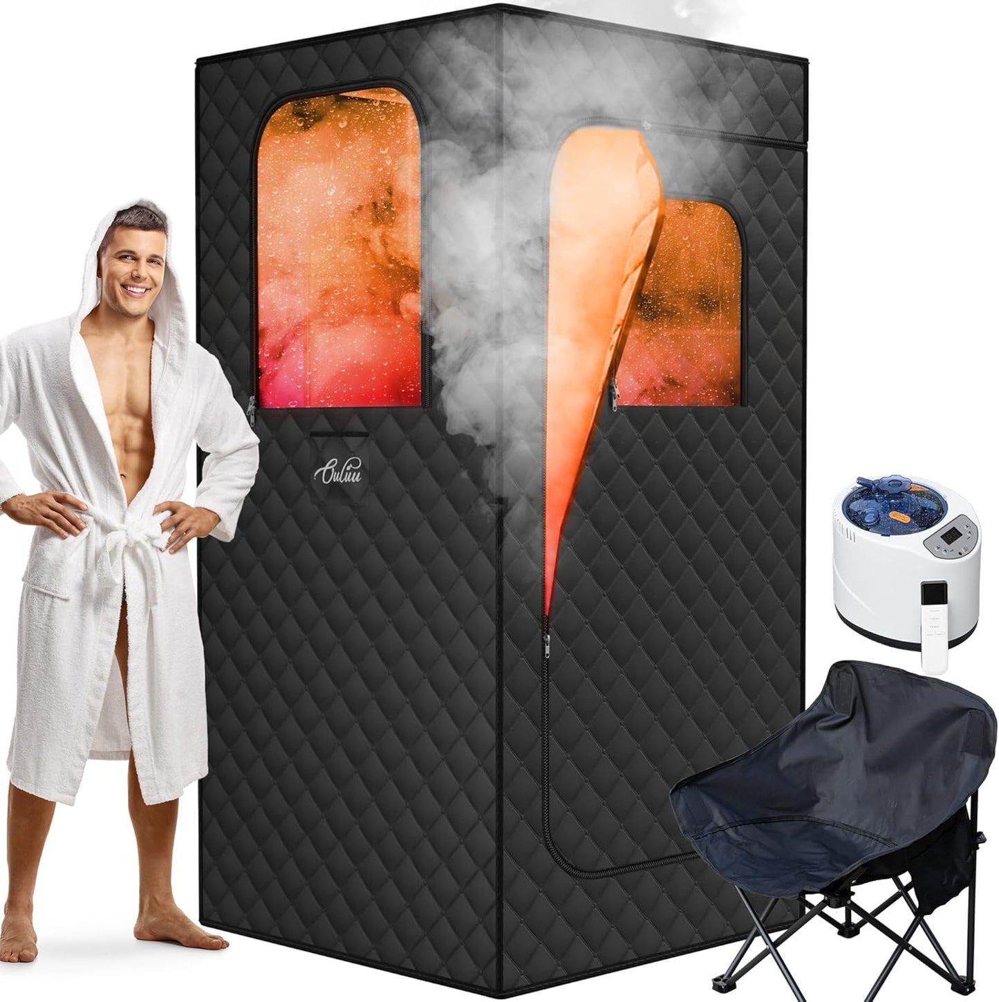 Large Portable Sauna Box with 3L Steamer for Home Relaxation