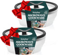 2-Cup Glass Meal Prep Set - 2-Pack Frosted Borosilicate