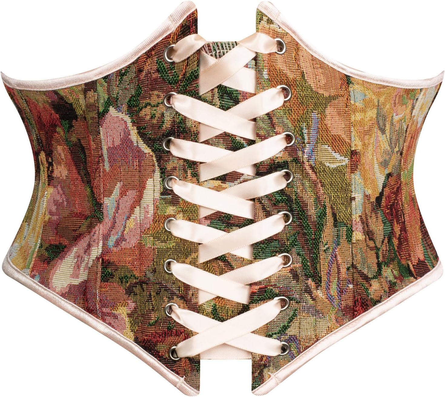 Scarlet Darkness Corset Belt for Women with Floral Lace Up Design
