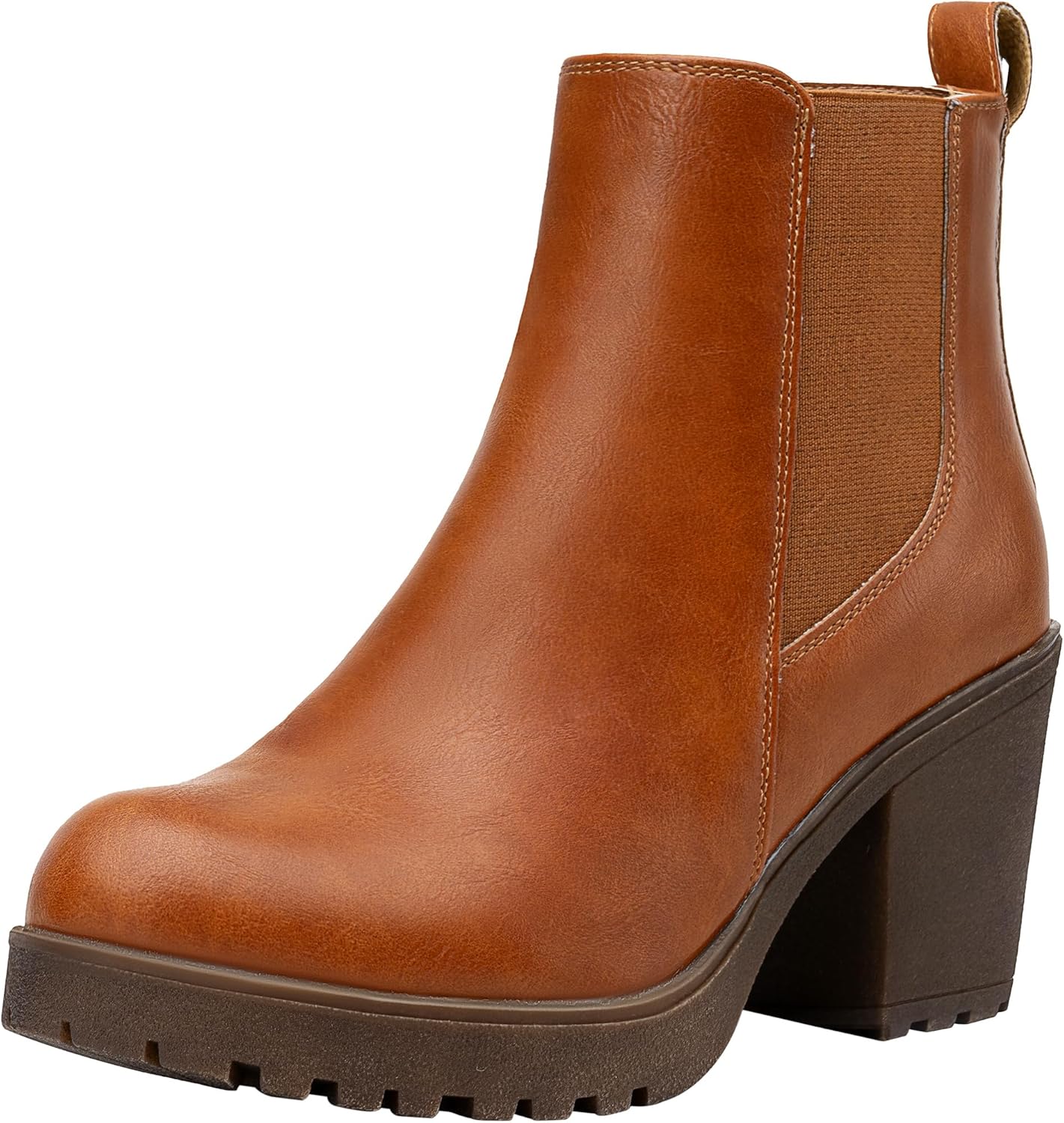 Vepose Womens Ankle Chunky Heeled Boots for Retro Style