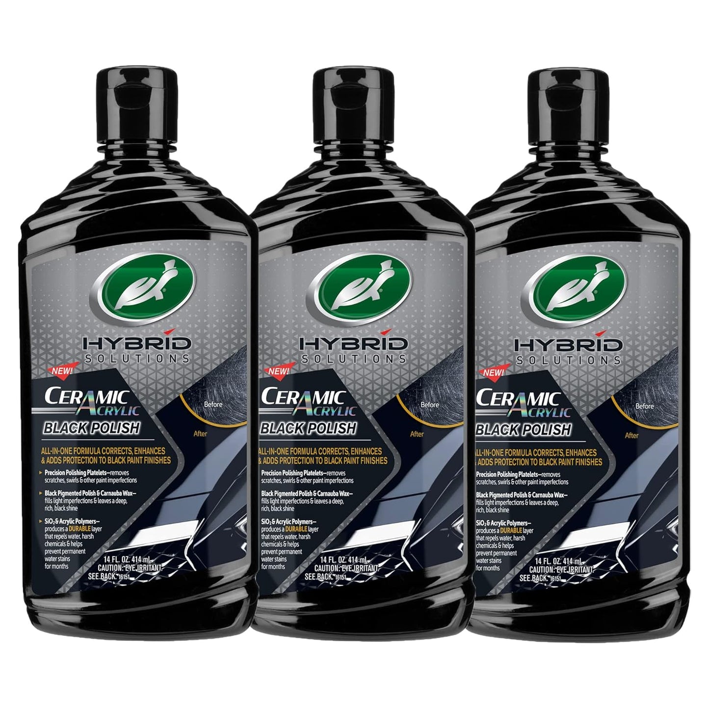 Turtle Wax Hybrid Solutions Ceramic Acrylic Black Polish & Wax