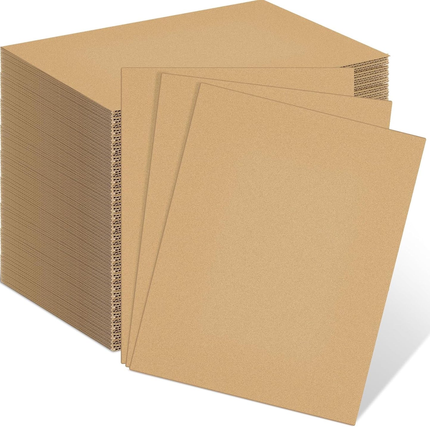 110 Pack 11 x 14 Inch Corrugated Cardboard Sheets for Crafts