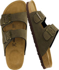 CUSHIONAIRE Lane Cork Footbed Mens Sandals - Adjustable Comfort chart